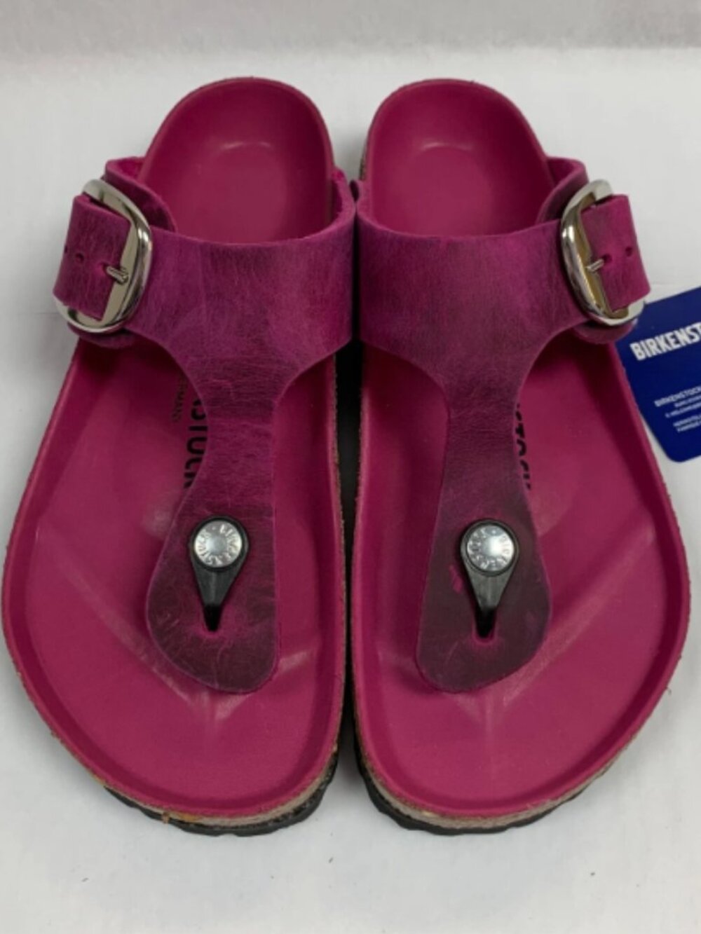 Birkenstock Gizeh Big Buckle Festival Fuchsia Nubuck Exquisite Regular Sandals